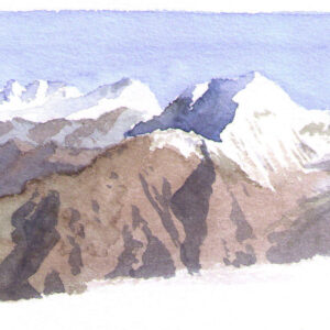 Monte vettore marche paesaggio acquerello montagna Federico Buratti