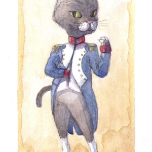 Napoleone gatto personaggio acquerello Federico Buratti