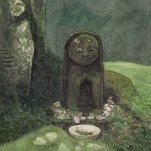 Ojizosan giappone statua natura acquerello Federico Buratti