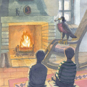 Ti racconto una storia bambini falco camino acquerello Federico Buratti