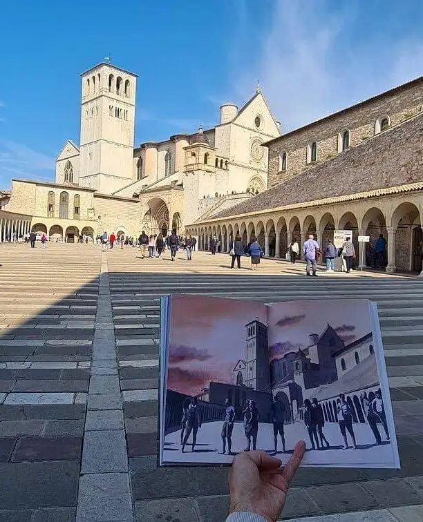 Assisi cammino albo illustrato san francesco federico buratti