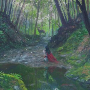 foresta giapponese kintaro acqua digitale Federico Buratti